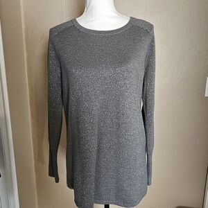 Apt. 9 Shimmering Gray Long Sleeve Top